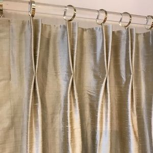 Silk Curtains, extra long, handmade